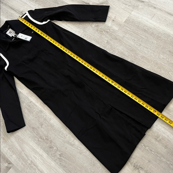 Adidas Originals Collared Twill Long Coat Black Womens XS NWT $275 Quiet Luxury - Picture 6 of 14